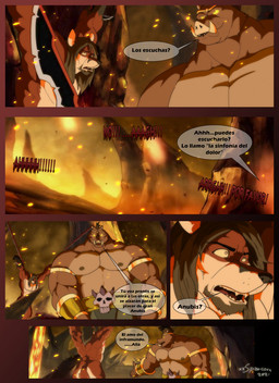 5_fingers anthro beard big_muscles black_hair bound brown_body brown_fur butt chain clothed clothed/nude clothed_anthro clothed_male clothing convenient_censorship dagger duo facial_hair fingers fur glowing glowing_eyes hair hell humanoid_hands male melee_weapon multicolored_body multicolored_fur muscular muscular_anthro muscular_male nipples nude nude_anthro nude_male pecs red_body red_fur screaming sickle speech_bubble teeth text topless topless_anthro topless_male torture tusks two_tone_body two_tone_fur weapon white_body white_fur xxsparcoxx teofacio_larna canid canine fox mammal red_fox suid suine sus_(pig) true_fox wild_boar 2021 comic digital_media_(artwork) hi_res spanish_text