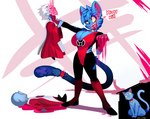 abstract_background accessory anthro anthrofied arm_grab arm_tuft asphyxiation bald big_breasts big_eyes biped black_nose blood blood_leaking blood_on_breast blood_on_ground blue_body blue_fur blue_hair blue_inner_ear_fluff blue_pupils blue_skin blue_stripes bodily_fluids breasts burn_scar cheek_tuft claws cleavage cleavage_overflow clenched_teeth clothed clothing collar collar_tag corpse crossgender curved_eyebrows curvy_figure cutout death dialogue digitigrade elbow_tuft extended_arm eyebrows eyelashes eyeliner eyes_closed facial_tuft female feral finger_claws fingers fully_clothed fur fur_tuft furgonomics glistening glistening_collar glistening_eyes glistening_heart glistening_organ gore group gums hair head_tilt head_tuft head_turned heart_(organ) holding_another holding_heart holding_object holding_organ huge_breasts humanoid_hands imminent_death inner_ear_fluff jewelry larger_anthro larger_female leaking leg_tuft long_hair looking_at_another looking_at_viewer lying lying_on_ground makeup male mature_humanoid mature_male mouth_closed mtf_crossgender multicolored_clothing neck_grab on_back on_ground open_mouth open_smile organs pain pink_inner_ear prick_ears pupils purple_eyeliner red_clothing red_collar red_nose red_pupils red_ring red_robe red_smoke ring robe sadism scar shadow sharp_teeth short short_hair shoulder_tuft size_difference slit_pupils small_nose smaller_humanoid smaller_male smile smoke smoke_from_mouth standing straight_legs striped_body striped_fur stripes symbol tabard tail tail_accessory tail_jewelry tail_ring teeth text thick_eyebrows thick_eyelashes thigh_tuft torn_clothing trio_focus tuft two_tone_clothing uniform white_clothing white_eyebrows white_hair white_tabard wide_stance yellow_sclera shnider dc_comics dex-starr guardians_of_the_universe alien alien_humanoid domestic_cat felid feline felis humanoid mammal 2022 character_name digital_media_(artwork) english_text hi_res