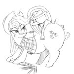 2022 absurd_res ambiguous_penetration applejack_(mlp) arm_hair bedroom_eyes bestiality big_butt black_and_white body_hair bottomless butt checkered checkered_clothing checkered_shirt checkered_topwear clothed clothing cowboy_hat cutie_mark dress_shirt duo equid equine eyelashes faceless_character faceless_human faceless_male female female_feral female_penetrated feral feral_penetrated ferretidk freckles friendship_is_magic from_behind_position grin hair hand_on_hat hasbro hat headgear headwear hi_res horse huge_butt human human_on_feral human_penetrating human_penetrating_feral interspecies kerchief larger_female larger_feral larger_penetrated leaning_on_object looking_at_another looking_back looking_back_at_another looking_back_at_partner male male/female male_on_feral male_penetrating male_penetrating_female mammal monochrome mounting my_little_pony narrowed_eyes neckerchief pattern_clothing pattern_shirt pattern_topwear penetration penile penile_penetration pony quadruped seductive sex shirt simple_background size_difference smaller_human smaller_male smile straw_in_mouth tail thick_thighs thrusting topwear white_background wide_hips