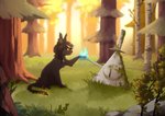 black_body black_fur black_hair black_nose day detailed_background feral forest fur grass hair outside paws plant solo sparkles tree reysi disney gravity_falls portal_(series) valve bill_cipher fray_(reysi) domestic_cat euclidean eye_of_providence felid feline felis mammal 2018 digital_media_(artwork) hi_res