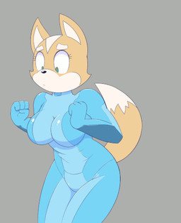 anthro big_breasts blush bodysuit bouncing_breasts breasts butt_jiggle butt_slap clothing cosplay crossgender crossover_cosplay disembodied_hand duo female fur green_eyes jiggling looking_back mtf_crossgender simple_background skinsuit slap solo_focus spanking surprised tan_body tan_fur tight_clothing white_body white_fur wide_hips zero_suit acstlu metroid nintendo star_fox fox_mccloud zerosuit_fox canid canine fox mammal 2014 2d_animation animated crossover frame_by_frame low_res