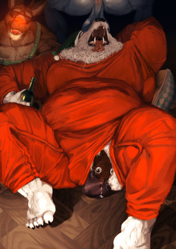 anthro balls balls_on_face balls_on_ground beard belly big_arms big_butt bodily_fluids brown_penis butt chode christmas_clothing christmas_headwear clothing costume dripping drunk facial_hair feet foreskin genital_fluids genitals googly_eyes group hat headgear headwear holidays leaking_precum male male/male moobs muscular muscular_anthro muscular_male onesie open_mouth overweight overweight_male penis penis_poking_out precum precum_drip pubes pubes_exposed saggy_balls santa_costume santa_hat sex sleep_sex sleeping small_penis substance_intoxication sweat sweaty_balls sweaty_genitalia tea_bagging tight_foreskin tongue tongue_out trio vein veiny_penis avalath_tiger christmas rudolph_the_red-nosed_reindeer santa_claus bear deer mammal new_world_deer reindeer