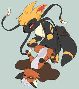 alternate_form animal_genitalia animal_vulva black_body black_fur blush canine_genitalia canine_vulva chest_tuft cloak clothed clothed_feral clothing deep_penetration dominant dominant_feral dominant_male duo fangs female female_penetrated feral feral_on_feral feral_penetrated feral_penetrating feral_penetrating_feral fur fur_markings genitals hand_holding head_back holding_leg inner_ear_fluff interspecies jewelry knot knotted_penis knotting looking_down looking_down_at_partner looking_pleasured lying male male/female male_penetrating male_penetrating_female markings multicolored_body multicolored_fur narrowed_eyes necklace on_back one_eye_closed open_mouth open_smile paws penetration penile penile_penetration penis quadruped red_eyes red_sclera ribbons_(anatomy) sex smile spread_legs spreading teeth three-quarter_view tongue_showing tuft vaginal vaginal_penetration vulva white_body white_fur x-ray_view porldraws nintendo pokemon fan_character terry_(etanks3) eeveelution generation_2_pokemon generation_6_pokemon generation_8_pokemon hybrid nickit pokemon_(species) sylveon umbreon 2025 absurd_res digital_drawing_(artwork) digital_media_(artwork) hi_res