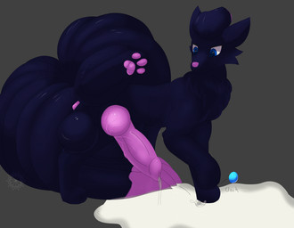3_toes after_vore big_penis cum_pool feet feral genital_growth genitals growth herm intersex knot maleherm paws penis penis_growth solo toes vore vulva lewdkitten069 nintendo pokemon unnamed_character_(lewdkitten069) generation_1_pokemon ninetales pokemon_(species) absurd_res hi_res