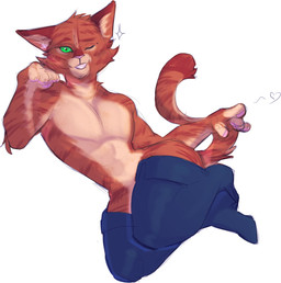 anthro bent_legs boots cheek_tuft clothing facial_tuft footwear fur fuzzy gesture green_eyes half-closed_eyes hand_gesture head_on_hand heart_symbol looking_at_viewer lying male narrowed_eyes on_back on_side one_eye_closed orange_body orange_fur pawpads pointing pose shoes showing_teeth simple_background smile solo tail tuft white_background wink squibstash dreamworks puss_in_boots_(franchise) puss_in_boots_(dreamworks) domestic_cat felid feline felis mammal tabby_cat hi_res
