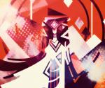 abstract_art ambiguous_gender art_deco clothed clothing diamonds_(suit) duo not_furry nothingness robe suit_symbol tall shane_frost unknown_species 2015