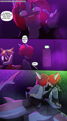 anthro blush blush_lines breasts clothing dialogue duo female green_eyes kissing male male/female simple_background tail text undressing lizzard_sama rowan_(kai_the-shark) serena_(kai_the-shark) aquatic fish shark absurd_res comic english_text hi_res brother_(lore) brother_and_sister_(lore) incest_(lore) sibling_(lore) sister_(lore) twins_(lore)