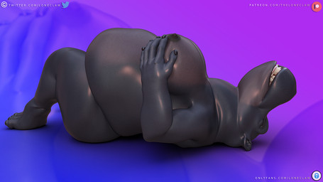 abdominal_bulge anthro belly big_belly big_breasts big_butt breast_grab breasts butt copyright_symbol digestion female hand_on_breast huge_belly huge_breasts huge_butt huge_thighs hyper hyper_belly lying lying_on_ground nipples on_back on_ground smile solo symbol text thick_thighs vore wide_hips loneclaw jasmine_(loneclaw) common_hippopotamus hippopotamid mammal 16:9 3d_(artwork) daz_studio_(artwork) digital_media_(artwork) url widescreen