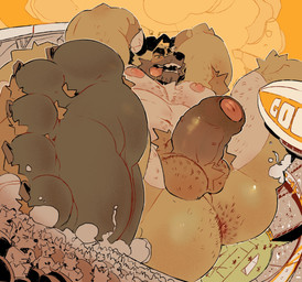 5_toes aircraft airship anal_hair anthro anus armpit_hair audience ball_tuft balls big_butt big_feet body_hair butt butt_hair clothing crowd erection exhibitionism feet foreskin genitals group hairy_balls hands_behind_head hat hat_only headgear headgear_only headwear headwear_only humanoid_feet larger_male lying macro male mostly_nude narrowed_eyes nipples on_back outdoor_nudity penis plantigrade presenting presenting_anus presenting_hindquarters public public_nudity size_difference soccer soccer_field soles solo_focus sport spread_legs spreading stadium thick_penis toe_tuft toes tongue tongue_out tuft vehicle wretchedwrench wrench_(wretchedwrench) canid canine canis domestic_dog german_shepherd herding_dog mammal pastoral_dog hi_res