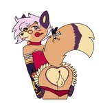 anthro ass_up butt butt_grab hand_on_butt male solo uke gabu_art lovy_(gabu_art) canid canine canis mammal wolf 1:1