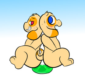 anal anthro blush bodily_fluids clone dildo double_dildo duo evil_twin fur grin male male/male selfcest sex_toy smile square_crossover sweat yellow_body yellow_fur sleepyly sleepy_(sleepyly) canid canine canis domestic_dog mammal sibling_(lore) twins_(lore)