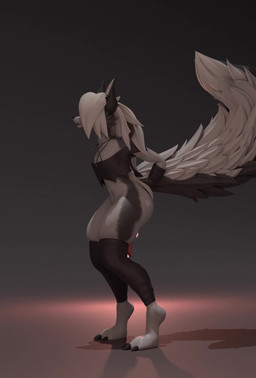 anal anal_fingering anthro anus balls big_butt bodily_fluids butt clothed clothing crossgender cum cum_in_ass cum_inside cum_string erection femboy fingering ftm_crossgender fur genital_fluids genitals hair knot male penis penis_backwards presenting simple_background solo thick_thighs maharen maharen_(modeler) hellaverse helluva_boss mythology loona_(helluva_boss) canid canid_demon canine demon hellhound mammal mythological_canine mythological_creature 3d_(artwork) animated digital_media_(artwork) hi_res no_sound short_playtime turntable_(animation) video
