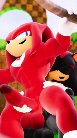 5_fingers anal anal_penetration anthro anthro_on_anthro anthro_penetrated anthro_penetrating anthro_penetrating_anthro balls big_balls big_penis black_balls black_nose black_penis bodyguard_position clenched_teeth clothing duo erection fingers from_behind_position fur genitals glans gloves gloves_only green_hill_zone grin groping_from_behind handjob handwear handwear_only hip_grab hung_bottom interspecies looking_pleasured male male/male male_penetrated male_penetrating male_penetrating_male mostly_nude muscular_bottom penetration penile penile_penetration penis penis_in_ass pupils purple_eyes reach_around red_balls red_body red_eyes red_fur red_glans red_penis sex smile standing standing_sex tan_body tan_fur teeth thrusting white_clothing white_gloves white_handwear burstingseas sega sonic_the_hedgehog_(series) knuckles_the_echidna shadow_the_hedgehog echidna eulipotyphlan hedgehog mammal monotreme 3d_(artwork) 3d_animation 9:16 animated digital_media_(artwork) hi_res loop no_sound short_playtime webm