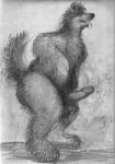 anthro archived_source balls bd belly big_penis bodily_fluids canid canine cum cumshot ejaculation erection fur genital_fluids genitals graphite_(artwork) greyscale holding_balls looking_pleasured male mammal monochrome nude orgasm pencil_(artwork) penis shaggy_fur slightly_chubby smile solo standing tongue tongue_out traditional_media_(artwork)