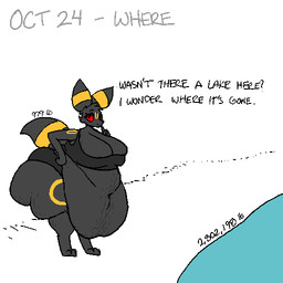 anthro belly big_belly big_breasts big_butt black_body blue_body blue_eyes bottomwear breasts butt clothed clothing dialogue duo female huge_belly huge_breasts huge_butt huge_thighs hyper hyper_belly hyper_butt inflation liquid_inflation markings midriff morbidly_obese morbidly_obese_anthro morbidly_obese_female mostly_offscreen_character multicolored_body obese obese_anthro obese_female overweight overweight_anthro overweight_female purple_eyes red_sclera shorts simple_background smile stretch_marks text thick_thighs topwear water_inflation weight_gain weight_gain_sequence yellow_body zandyzolo nintendo pokemon vi_(zandyzolo) eeveelution generation_1_pokemon generation_2_pokemon pokemon_(species) umbreon vaporeon 1:1 english_text hi_res