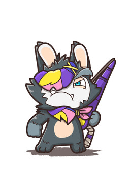 3_toes 4_fingers anthro belly black_body black_fur blue_eyes cheek_tuft closed_frown eye_patch eyebrows eyewear facial_tuft fangs featureless_crotch feet fingers fist frown frowning_at_viewer fur grey_eyebrows grey_hands gun holding_object holding_ranged_weapon holding_sniper_rifle holding_weapon kerchief light long_ears looking_at_viewer male male_anthro mostly_nude_anthro mostly_nude_male mouth_closed multicolored_body multicolored_fur multicolored_kerchief multicolored_neckerchief narrowed_eyes neckerchief neckwear noseless purple_kerchief purple_neckerchief ranged_weapon rifle serious_face short_legs simple_background sniper_rifle solo squint standing tan_belly tan_body tan_eyelids tan_inner_ear tan_skin teeth thick_eyebrows toes tuft weapon white_background white_body white_face white_fur charisuke mario_bros mario_plus_rabbids_sparks_of_hope nintendo raving_rabbids rayman_(series) ubisoft scoper_(mario_plus_rabbids) canid canine canis hybrid lagomorph mammal rabbid wolf 2023 absurd_res cel_shading colored crossover digital_drawing_(artwork) digital_media_(artwork) full-length_portrait hi_res japanese_description lighting portrait shaded