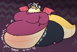 2023 anthro belly big_belly big_breasts big_butt big_tail blorp blush breasts butt cave clothed clothing clothing_lift dragon female hi_res huge_belly huge_breasts huge_butt huge_tail hyper hyper_belly hyper_butt hyper_tail morbidly_obese morbidly_obese_anthro morbidly_obese_female motion_lines mythological_creature mythological_scalie mythology obese obese_anthro obese_female onomatopoeia overweight overweight_anthro overweight_female scalie solo sound_effects super_lesbian_animal_rpg tail text trans_(lore) trans_woman_(lore) vorchitect wings zinnia