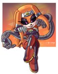 anthro brainwashing clothing female fur hypnosis latex latex_clothing latex_skinsuit mind_control orange_body orange_fur purple_eyes skinsuit solo tight_clothing tusk_nx eggman_empire eggman_logo sega sonic_adventure sonic_the_hedgehog_(series) tikal_the_echidna echidna mammal monotreme hi_res