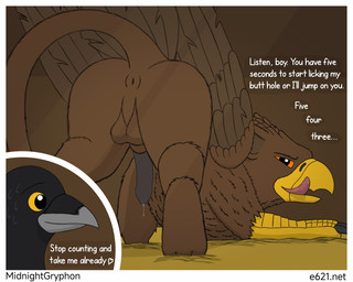anal anal_request anthro bodily_fluids cum duo feathers feral fur genital_fluids genitals male male/male penis stable tail text tongue wings midnightgryphon mythology accipitrid accipitriform avian bird corvid corvus_(genus) crow eagle gryphon mythological_avian mythological_creature oscine passerine 5:4 digital_media_(artwork) english_text hi_res url