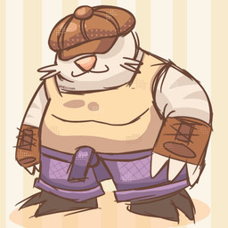 anthro belly chibi claws clothing fur gloves handwear hat_over_eyes male overweight pink_nose shirt smile solo tank_top topwear white_body white_fur moleluvr deadlock_(game) valve mo_(deadlock) eulipotyphlan mammal mole_(animal) 1:1
