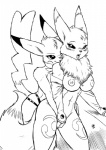 anthro black_and_white breasts chest_tuft digimon dildo duo female from_behind fur gloves lesbian monochrome nintendo pikachu pokémon pokémorph renamon s-nina sex_toy strapon tuft video_games
Rating: Explicit
Score: 15
User: Arkham_Horror
Date: March 28, 2014
