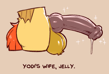 animal_genitalia animal_penis anthro balls bat_wings bodily_fluids dripping equine_genitalia equine_penis erection fur genital_fluids genitals glistening glistening_balls glistening_genitalia glistening_penis gynomorph hybrid_genitalia hybrid_penis intersex knot knotted_equine_penis knotted_penis leaking_precum membrane_(anatomy) membranous_wings orange_tail penis precum precum_drip side_view simple_background solo sparkles tail tan_background text wings cold-blooded-twilight hasbro my_little_pony fan_character jelly_(oc) bat_pony equid mammal 2023 english_text