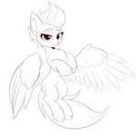 chest_tuft cutie_mark eyebrows eyelashes feathered_wings feathers female feral fluffy fur hooves navel smile solo tuft wings anti1mozg hasbro mlp_g5 my_little_pony mythology zipp_storm_(mlp) equid equine mammal mythological_creature mythological_equine pegasus 1:1 absurd_res hi_res monochrome