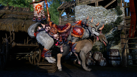 anal anal_penetration armor balls castle duo feral feral_on_feral feral_penetrated feral_penetrating feral_penetrating_feral from_behind_position genitals half-erect happy happy_sex looking_pleasured male male/male male_feral medieval mount penetration penis saddle sex tongue chadotexas blizzard_entertainment european_mythology greek_mythology mythology warcraft avian canid canine canis hippogriff mammal mythological_avian mythological_creature wolf 16:9 3d_(artwork) 4k absurd_res digital_media_(artwork) hi_res widescreen