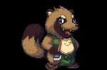 anthro apron belly brown_body brown_fur clothed clothing fangs fur kemono male navel simple_background slightly_chubby solo teeth transparent_background nanadragon4 canid canine mammal raccoon_dog tanuki 2020 alpha_channel