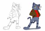 anthro balls barefoot biped clothed clothing feet foreskin front_view genitals male penile penis shirt smoking solo toes topwear sexilydrawn fritz_the_cat fritz_the_cat_(character) domestic_cat felid feline felis mammal