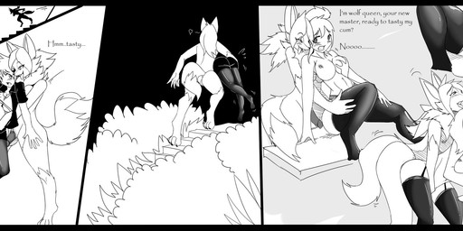 anthro anthro_penetrating anthro_penetrating_human anthro_raping_human attack biped black_border blush bodily_fluids border bottomwear breast_fondling breast_play breasts breath carrying_another clothed clothing cum cum_in_vagina cum_inside dipstick_tail duo erection female fingering fingering_partner fondling forced from_behind_position front_view fully_clothed fur furniture genital_fluids genitals glans gloves_(marking) hair half-closed_eyes hand_on_breast heart_symbol herm herm/female human_on_anthro human_penetrated humanoid_genitalia humanoid_penis intersex intersex/female interspecies intravaginal_penis kidnapping latex leg_markings legwear lifting_another looking_at_another looking_pleasured markings narrowed_eyes navel nipples nude on_table outside panting penetration penile penile_penetration penis penis_in_vagina plant ponytail rape rear_view sackless sex sexual_assault shrub side_view sitting sitting_on_table smile socks_(marking) stairs standing stockings table tail tail_markings text tongue tongue_out topless topwear tuft vaginal vaginal_penetration vulva walking mxl canid canine canis human mammal wolf 2013 broken_language comic english_text hi_res monochrome sequence