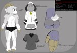 anthro asian boxer_briefs briefs butt clothing feet hooves jacket male smile solo standing text topwear underwear babyaren avery_mei-ling bovid caprine goat mammal absurd_res digital_drawing_(artwork) digital_media_(artwork) english_text hi_res model_sheet widescreen