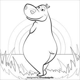anthro big_butt butt female grass looking_at_viewer looking_back looking_back_at_viewer nude plant rear_view smile solo sun jackiekavinda_(artist) dreamworks madagascar_(series) gloria_(madagascar) common_hippopotamus hippopotamid mammal 1:1 absurd_res adobe_illustrator_(artwork) digital_media_(artwork) hi_res