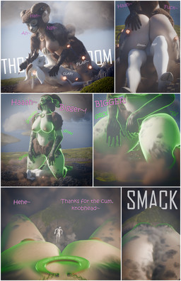 anthro black_body bodily_fluids body_size_growth border breast_grab breasts butt butt_grab city crush cum destruction duo explosion female from_front_position fur genital_fluids genitals hand_on_breast hand_on_butt hooves horn jewelry kneeling landscape lying macro male male/female missionary_position necklace nipples on_back penis profanity sex size_difference size_transformation squish tan_body text thigh_squish transformation white_body white_border wool_(fur) garbear nadinada gar_(garbear) iris_(nadinada) bovid caprine goat mammal sheep 3d_(artwork) absurd_res comic digital_media_(artwork) english_text hi_res sequence