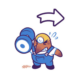anthro armor brown_body clothed clothing exercise eyes_closed hard_hat headgear helmet male overalls shirt simple_background solo topwear white_background workout greenendorf animal_crossing nintendo mr._resetti eulipotyphlan mammal mole_(animal) 2021