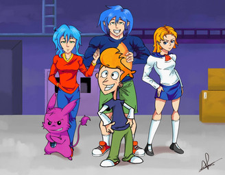3_toes 4_fingers anthro arms_bent bangs beady_eyes belly_gem black_clothing black_eyes black_footwear black_shoes blonde_hair blue_bottomwear blue_clothing blue_eyes blue_hair blue_pants blue_shirt blue_skirt blue_t-shirt blue_topwear blue_wall blush blush_lines bottomwear box breasts cardboard cardboard_box cheek_tuft closed_smile clothed clothed_female clothed_human clothed_humanoid clothed_male clothing container crossed_arms door eyebrow_through_hair eyebrows eyelashes facial_tuft featureless_crotch feet female female_human fingers food footwear fully_clothed fully_clothed_female fully_clothed_human fully_clothed_humanoid fully_clothed_male fur furrowed_eyebrows gem green_bottomwear green_clothing green_eyes green_footwear green_pants green_shoes grin grinning_at_viewer group hair hands_on_own_hips holding_food holding_object holding_sandwich humanoid_pointy_ears inside ladder light long_ears long_hair long_tail male male_anthro male_human male_humanoid medium_breasts medium_hair mouth_closed not_furry_focus nude_anthro nude_male orange_eyebrows orange_hair pants pointy_ears pointy_nose purple_body purple_fur purple_hair purple_tail railing red_clothing red_footwear red_shirt red_shoes red_sneakers red_topwear sandwich_(food) sapphire_(gem) school_uniform semi-anthro shirt shoes short_hair size_difference skirt smaller_anthro smaller_female smaller_human smaller_male smile smiling_at_viewer sneakers standing straight_legs t-shirt tail tan_body tan_skin toes toothy_grin topwear translucent translucent_hair tuft uniform white_clothing white_knee_socks white_shirt white_topwear fogonazo-josueart kappa_mikey gonard_(kappa_mikey) guano_(kappa_mikey) lily_(kappa_mikey) mikey_simon mitsuki_(kappa_mikey) human humanoid mammal unknown_species 2025 colored digital_drawing_(artwork) digital_media_(artwork) hi_res lighting shaded signature spanish_description