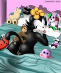 anthro anus bed blush butt detailed_background eyes_closed female flower furniture genitals inside keyboard_instrument loli lying musical_instrument nude on_bed on_front piano pillow plant plushie pose pussy shadow solo tender tenderness tongue tongue_out young young_anthro juanonyx animaniacs cartoon_network five_nights_at_freddy's five_nights_at_freddy's:_security_breach nintendo pokemon sabrina_online scottgames steel_wool_studios the_amazing_world_of_gumball warner_brothers anais_watterson cool_spot dot_warner roxanne_wolf tabitha_(sabrina_online) domestic_cat felid feline felis generation_1_pokemon haplorhine mammal monkey pokemon_(species) primate snorlax 2022 digital_media_(artwork) hi_res pinup