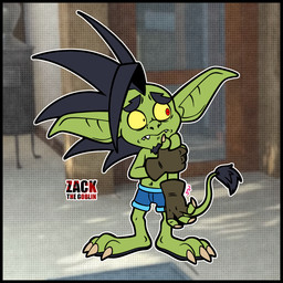 3_toes 4_fingers anisocoria bangs beard big_ears big_eyes big_hair biped black_beard black_border black_facial_hair black_hair black_outline blurred_background border bottomwear character_description character_description_in_description clothing description detailed_background dwarfism facial_hair feet fingerless_gloves fingers gloves goatee green_body green_chest green_ears green_feet green_nose green_tail hair handwear hindpaw long_tail male not_furry outline paws screencap screencap_background sharp_teeth shorts solo spiky_hair tail tail_tuft teeth text toes tuft white_outline conditional_dnp rachelfictionkin booba_(series) european_mythology hugo_(series) mythology satsuriku_no_tenshi fan_character zack_the_goblin_(rachelfictionkin) goblin humanoid mythological_creature tailed_humanoid 1:1 2026 colored colored_line_art digital_drawing_(artwork) digital_media_(artwork) english_text flat_colors full-length_portrait hi_res krita_(artwork) portrait procreate_(artwork)