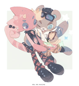anthro backwards_baseball_cap backwards_hat baseball_cap blonde_hair buckteeth cellphone chibi clothing duo electronics eyewear hair hat headgear headwear male phone piercing red_body smartphone sunglasses taking_picture teeth urct animal_crossing nintendo c.j._(animal_crossing) flick_(animal_crossing) aquatic beaver chameleon fish lizard mammal reptile rodent scalie