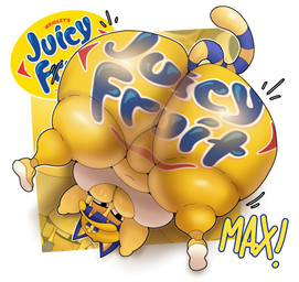 anthro big_breasts big_butt black_eyes bottomwear breasts butt cleavage clothed clothing female half-closed_eyes huge_breasts huge_butt huge_hips huge_thighs hyper hyper_butt looking_at_viewer markings narrowed_eyes pants shirt solo striped_markings striped_tail stripes tail tail_markings text thick_thighs topwear wide_hips yellow_body crowundeadcat animal_crossing juicy_fruit nintendo ankha_(animal_crossing) domestic_cat felid feline felis mammal english_text hi_res