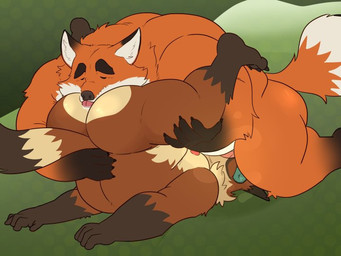 69_position anal anthro bodily_fluids butt duo fellatio fur genitals male nipples nude oral oral_penetration overweight overweight_male penetration penile penis rimming sex tongue tongue_out haxsmack daiki_(ophelia_sketched) nova(ophelia_sketched) canid canine fox mammal nonbinary_(lore)