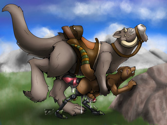 anal anal_penetration animal_genitalia animal_penis anthro anthro_on_feral anthro_penetrated balls bestiality big_penis bodily_fluids bridle butt clenched_teeth cum cum_inside digitigrade duo equine_genitalia equine_penis erection feral feral_penetrating feral_penetrating_anthro fur genital_fluids genitals huge_penis male male/male male_penetrated male_penetrating male_penetrating_male masturbation mount nude open_mouth penetration penile penile_penetration penis prosthetic prosthetic_leg prosthetic_limb prosthetic_tail reins saddle sex simple_background teeth tokon_(artist) star_wars arthnos mammal mustelid selonian tauntaun digital_media_(artwork) hi_res