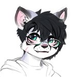 anthro black_hair clothed clothing eyewear fur glasses green_eyes hair male simple_background solo white_background bastionshadowpaw toshi_(bastionshadowpaw) canid canine fox mammal 1:1 icon nonbinary_(lore)