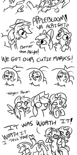 cutie_mark dialogue feathered_wings feathers female feral fur group hair horn lock padlock quadruped tail tattoo text wing_boner wings young young_feral pixylbyte friendship_is_magic hasbro my_little_pony mythology apple_bloom_(mlp) applejack_(mlp) cutie_mark_crusaders_(mlp) rainbow_dash_(mlp) rarity_(mlp) scootaloo_(mlp) sweetie_belle_(mlp) trixie_(mlp) twilight_sparkle_(mlp) earth_pony equid equine horse mammal mythological_creature mythological_equine pegasus pony unicorn 2011 absurd_res black_and_white comic english_text hi_res long_image monochrome tall_image sibling_(lore) sister_(lore) sisters_(lore)