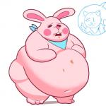 3_toes :3 ambiguous_gender anthro barefoot belly big_belly buckteeth deep_navel duo featureless_hands feet fur gesture hand_gesture hand_on_belly hankerchief long_ears navel nude obese one_eye_closed open_mouth overweight pink_body pink_fur pink_inner_ear pink_nose pointy_ears prick_ears rosy_cheeks simple_background smile solo_focus standing teeth thick_thighs thumbs_up toes white_background wide_hips official-shitlord disney ralph_breaks_the_internet wreck-it_ralph fun_bun puddles_(disney) domestic_cat felid feline felis lagomorph leporid mammal rabbit 1:1 2018 absurd_res hi_res