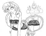 2017 anthro anthrofied big_butt black_and_white bra breasts butt clothed clothing curled_hair dragon duo equid equine female friendship_is_magic gesture hair hand_gesture happy hasbro horn horse lace leaning leaning_forward looking_back male mammal mirror monochrome my_little_pony mythological_creature mythological_equine mythological_scalie mythology panties pia-sama pony rarity_(mlp) reflection scalie sharp_teeth smile spike_(mlp) teeth thumbs_up underwear unicorn wide_hips worried