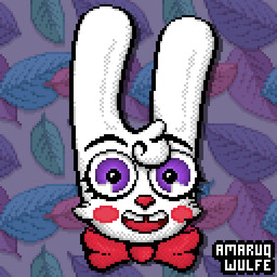 anthro blush bow_tie eyelashes fur long_ears male purple_eyes smile solo white_body white_fur amaruq_wulfe rawdawgcomics_(series) bingus_(rawdawgcomics) lagomorph leporid mammal rabbit 1:1 digital_media_(artwork) hi_res pixel_(artwork)