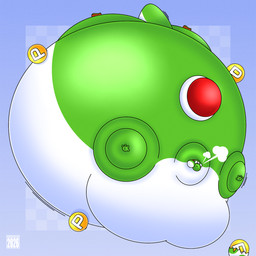 air_inflation anthro belly belly_expansion big_belly big_cheeks big_moobs big_nose big_tail black_eyes blue_background body_inflation brown_clothing brown_footwear brown_shoes cheek_expansion clothing expansion floating footwear green_body green_tail huge_belly huge_cheeks huge_moobs huge_tail huge_thighs hyper hyper_belly hyper_cheeks hyper_inflation hyper_moobs hyper_tail hyper_thighs immobile inflation male moob_expansion moobs motion_lines multicolored_body power_balloon puffed_cheeks red_shell shell shoes simple_background solo spherical_inflation sunken_head sunken_limbs tail tail_expansion thick_thighs thigh_expansion two_tone_body two_tone_tail white_body white_tail balloonedbird mario_bros nintendo yoshi_(character) dinosaur green_yoshi prehistoric_species reptile scalie yoshi 1:1 2026 colored digital_media_(artwork) hi_res shaded
