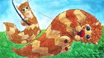 feral queen'smate nintendo pokemon fan_character furret generation_2_pokemon mammal mustelid pokemon_(species) 16:9 2021 widescreen