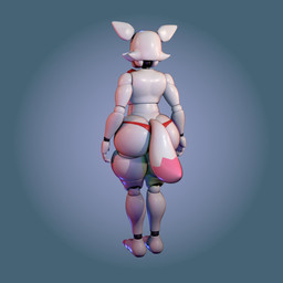anthro big_butt blue_background bow_tie bubble_butt butt clothed clothing female glistening glistening_body machine panties rear_view red_clothing red_panties red_underwear simple_background standing tail thick_thighs topless topless_anthro topless_female underwear white_body wide_hips octal octal_(modeler) five_nights_at_freddy's five_nights_at_freddy's_2 scottgames mangle_(fnaf) animatronic canid canine fox mammal robot robot_anthro 1:1 3d_(artwork) digital_media_(artwork) full-length_portrait hi_res portrait